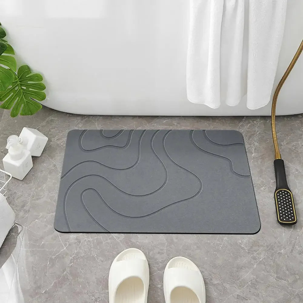 Indoor Diatomite Stone Bath Mat, Soft Diatomite Mud Mat, Water Absorption, Quick-Drying, Entrance Rugs